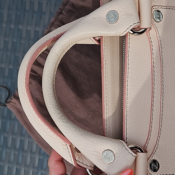 Celine Pink Leather Boogie Bag Silver Logo Hardware w/Dustbag + Tags - Picture 3 of 14